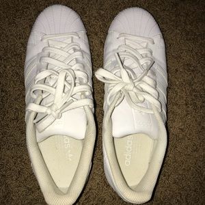 adidas superstars (practically brand new!)